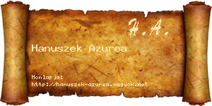 Hanuszek Azurea névjegykártya